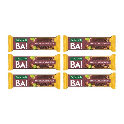 Bakalland BA! Baton bakalie w czekoladzie Zestaw 6 x 40 g
