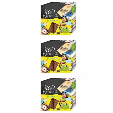 Bio Ania Herbatniki prostoktne Zestaw 3 x 100 g Bio
