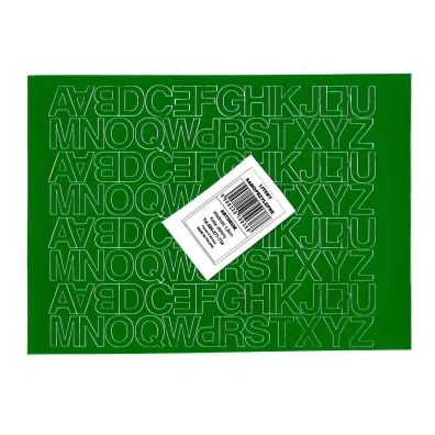 Artdruk Litery samoprzylepne 1,5 cm 8 arkuszy zielony