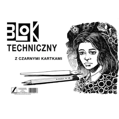 Kreska Blok techniczny z czarnymi kartkami A3/10k.