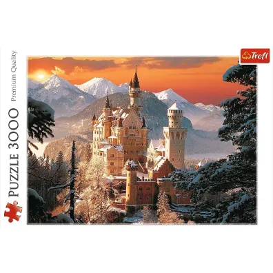 Puzzle 3000 el. Zimowy Zamek Neuschwanstein. Niemcy Trefl