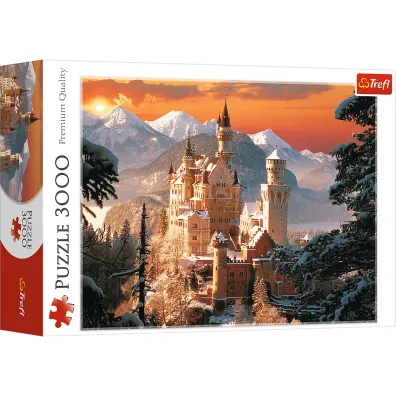 Puzzle 3000 el. Zimowy Zamek Neuschwanstein. Niemcy Trefl