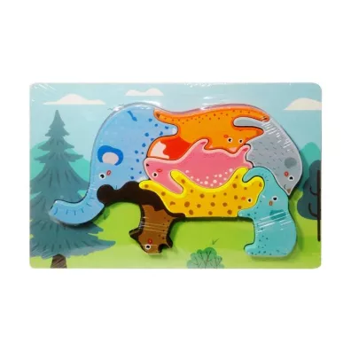 Puzzle drewniane Dzikie zwierz�ta MIX Swede