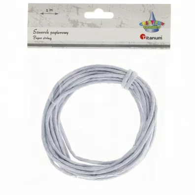 Titanum Sznurek papierowy szary 5m
