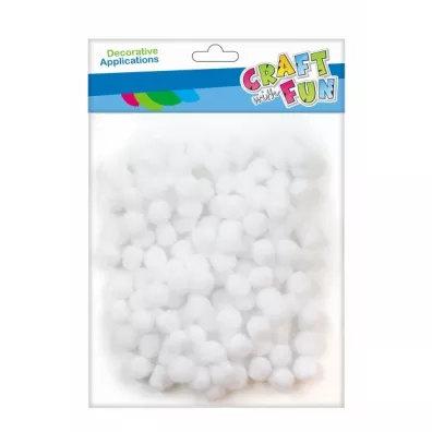 Craft with Fun Pompony dekoracyjne bia�e 1cm