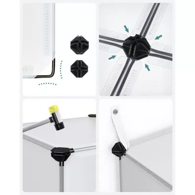 Moduowy rega zestaw 15 pudeek biay