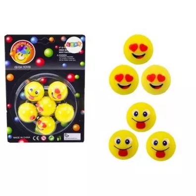 Pi�eczki kauczukowe emotki LeanToys