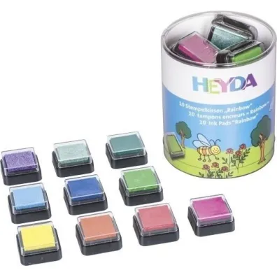 Zestaw poduszek do stempli mini 10 szt Rainbow Heyda