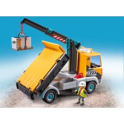 Playmobil Action Heroes Ci�ar�wka budowlana z d�wigiem 71750