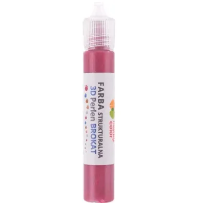 Happy Color Farba strukturalna 3D- Perlen 32 ml, brokat czerwony