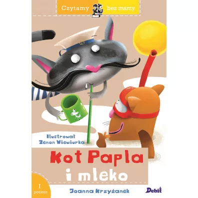 Czytamy bez mamy. Kot Papla i mleko (poziom 1) - Joanna Krzy�anek