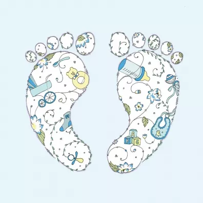 Clear Creations Karnet Swarovski kwadrat CL1909 Narodziny ch�opiec