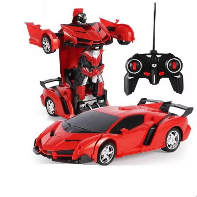 Auto Robot Transformers 2w1 Pilot R/C czerwony LeanToys