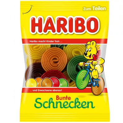 Haribo �elki o smaku owocowym i cola �limaki Schnecken 175 g