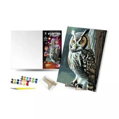 Qbee Malowanie po numerach - M�dra sowa 40x50cm