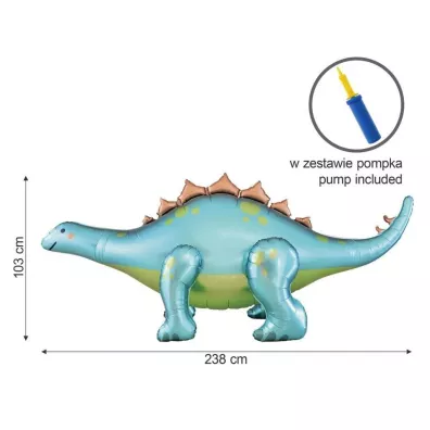 Godan Balon foliowy Dino Stegozaur 238x91x103cm