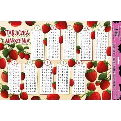 Plakat elektrost. Tabliczka mno�enia truskawka edu