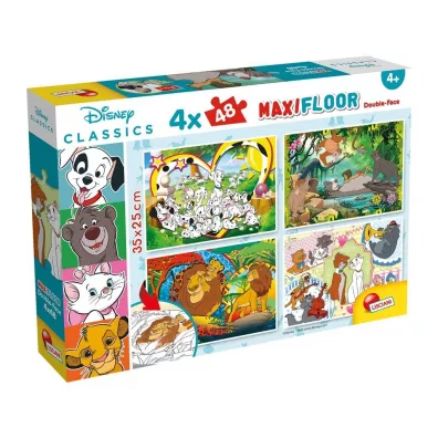 Puzzle dwustronne maxi 4x48 el. Disney Lisciani