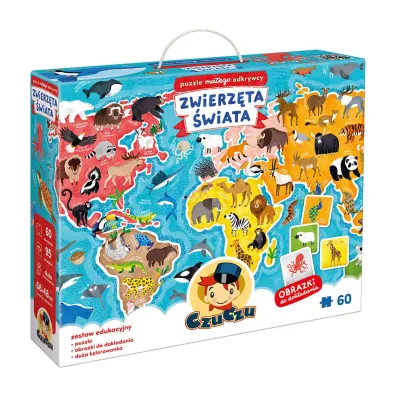 Puzzle ma�ego odkrywcy Zwierz�ta �wiata CzuCzu