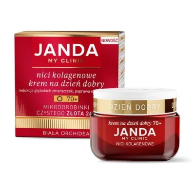 Janda Zestaw prezentowy Nici kolagenowe 70+: krem na dzie� dobry, krem na dobranoc, krem pod oczy 2 x 50 ml + 15 ml