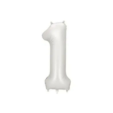 PartyDeco Balon foliowy cyfra 1 86cm srebrny
