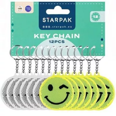 Starpak Brelok odblaskowy emotka 7cm mix kolor�w