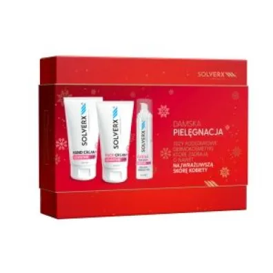 Solverx Zestaw prezentowy Sensitive Skin Damska Piel�gnacja Krem do twarzy + Krem pod oczy + Krem do r�k 50 ml + 15 ml + 50 ml