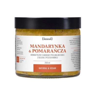 Iossi Mandarynka & Pomaracza aromatyczny, cukrowy peeling do ciaa z olejem z pestek moreli 250 ml