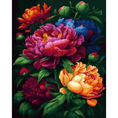 Twoje Hobby Malowanie po numerach - Kwitnce piwonie 40x50cm