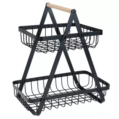 Excellent Houseware Patera dwupoziomowa na owoce metalowa