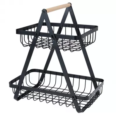 Excellent Houseware Patera dwupoziomowa na owoce metalowa
