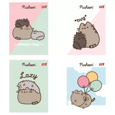 St. Majewski Zeszyt A5 laminowany Pusheen kratka 32 kartki