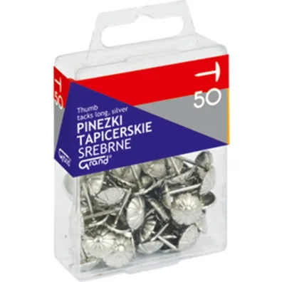 Kw Trade Pinezki tapicerskie srebrne 50 szt.