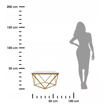 HowHomely Stolik kawowy Curved 60 cm