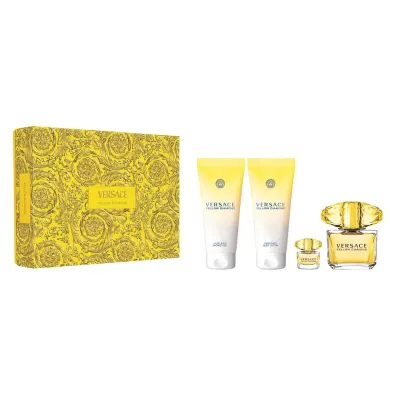 Versace Zestaw woda toaletowa Yellow Diamond + Balsam do cia�a + �el pod prysznic + Mini woda toaletowa 90 ml
