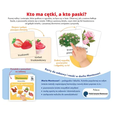 Przyroda. Montessori. Karty sensoryczne. Kapitan Nauka
