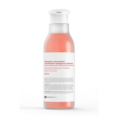 Botanicapharma Ginseng & Rosemary Shampoo szampon przeciw wypadaniu włosów Żeń-szeń i Rozmaryn 250 ml