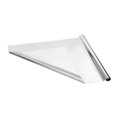 PartyDeco Folia dekoracyjna metalizowana srebrna 0.8x25m