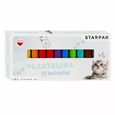 Plastelina 12 kolor�w Cuties Kotki STARPAK 536884 12 szt.