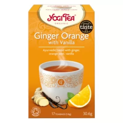 Yogi Tea Herbata imbirowa z pomaracz i wanili 17 x 1,8 g Bio