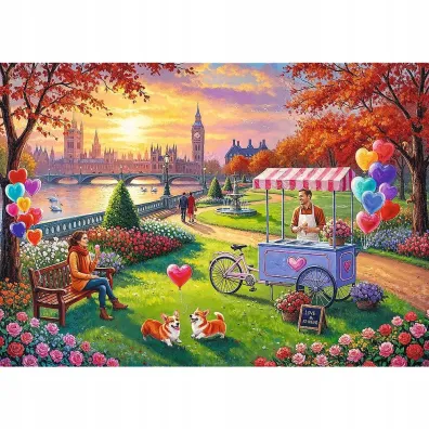 Puzzle 500 element�w Premium Romantyczny Londyn TREFL 37620