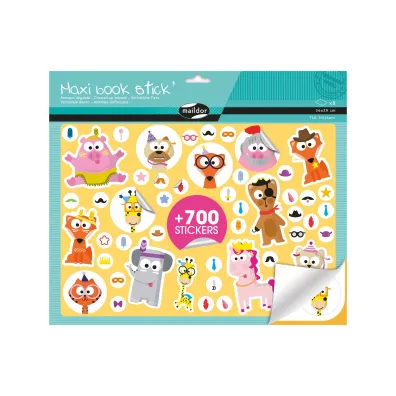 Avenue Mandarine Zestaw naklejek Maxi Book Stick Przebrane zwierz�ta