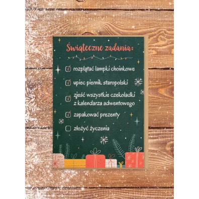 Absztyfikant Kartka �wi�teczne zadania