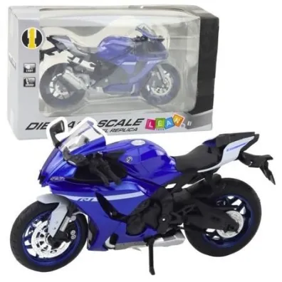 Motocykl metalowy ze �wiat�em i d�wi�kiem 1:12 LeanToys