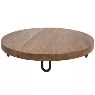 Excellent Houseware Taca okrga na nkach drewno mango