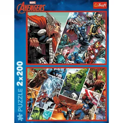 Puzzle 2x200 el. Obro�cy �wiata Trefl