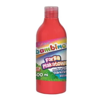 St. Majewski Farba plakatowa w butelce Bambino czerwona 500ml