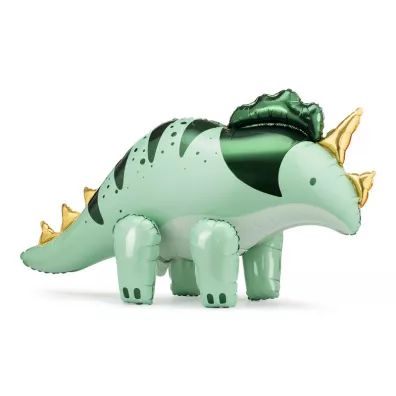 PartyDeco Balon foliowy Triceratops zielony 101x60.5cm