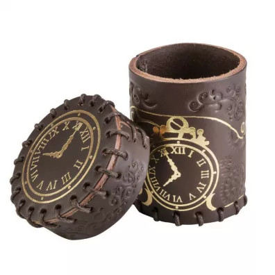 Q-Workshop Kubek skrzany Steampunk - brzowo-zoty