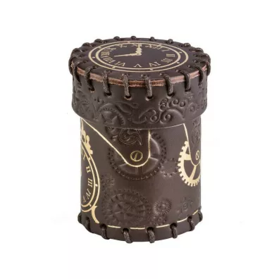 Q-Workshop Kubek skrzany Steampunk - brzowo-zoty